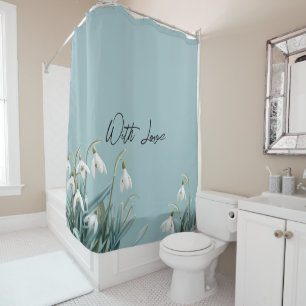 Snowdrops January Flower Gardening Spring Shower Curtain