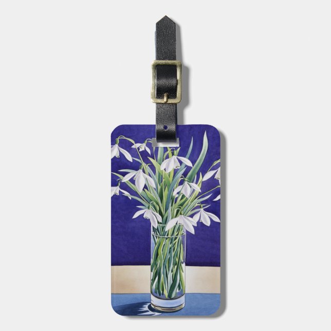 Snowdrops Luggage Tag (Front Vertical)