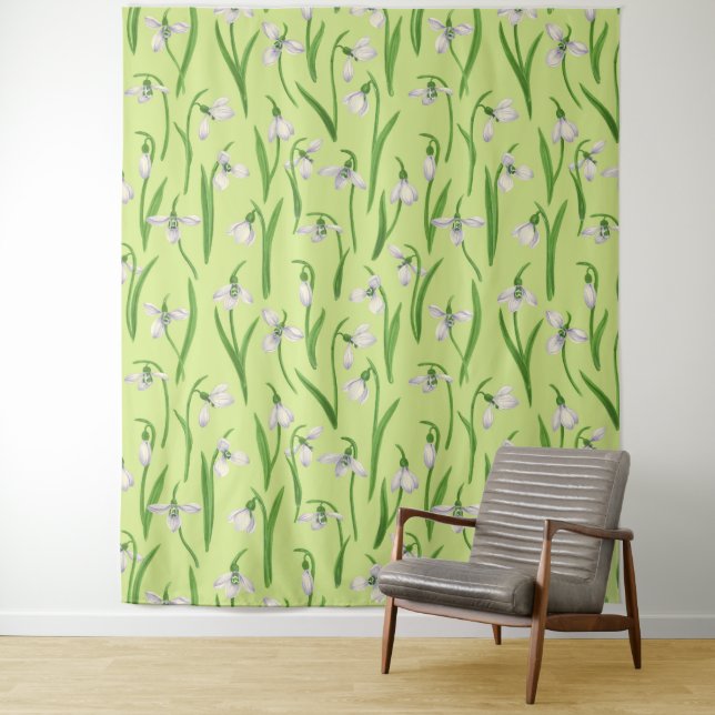 Snowdrops on honey dew tapestry (In Situ)