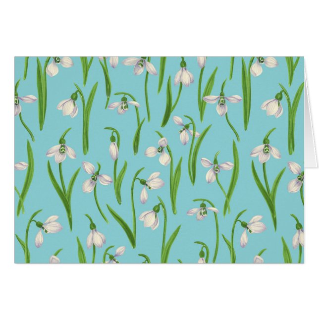 Snowdrops on pool blue (Front Horizontal)