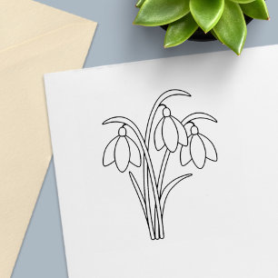 Snowdrops - Spring Flowers Colour Me Self-inking Stamp