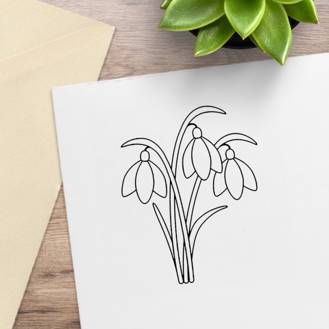 Snowdrops - Spring Flowers Rubber Stamp (Creator Uploaded)