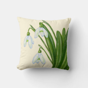 Snowdrops square pillow