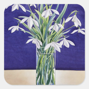 Snowdrops Square Sticker