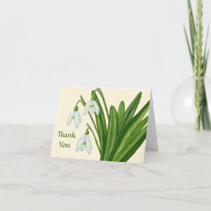 Snowdrops thank you card