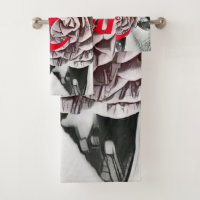 Snowed Frozen Rose Drawing 