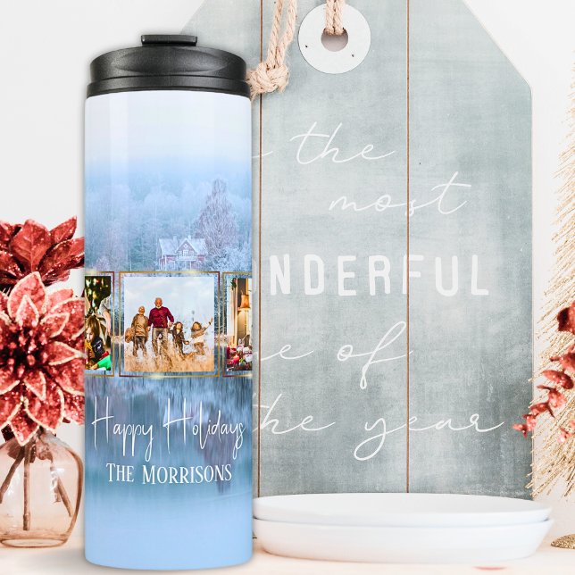 Snowed Village 5 Photo Christmas Thermal Tumbler (Creator Uploaded)