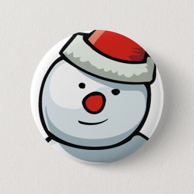 snowface 6 cm round badge (Front)