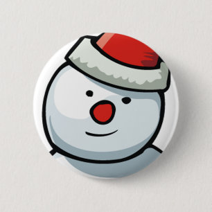 snowface 6 cm round badge