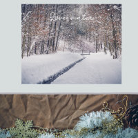 Snowfall at the park throw