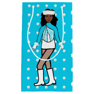 Snowfall Dancer Aqua Small Gift Bag