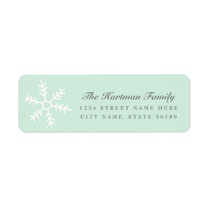 Snowfall   Holiday Return Address Labels