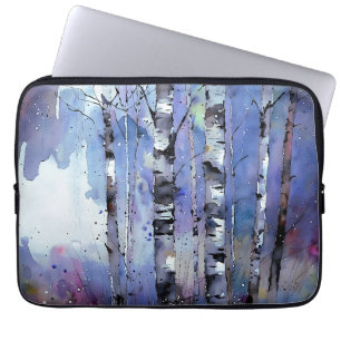 Snowfall in the Enchanted Birch      Laptop Sleeve