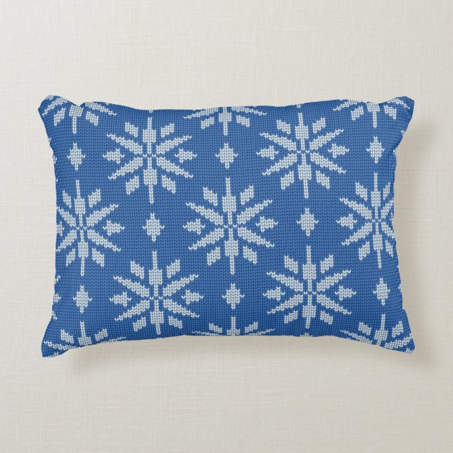 Snowfall Knit Decorative Cushion (Front)