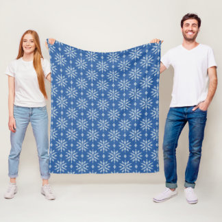 Snowfall Knit Fleece Blanket
