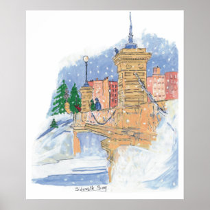 Snowfall Lagoon Poster