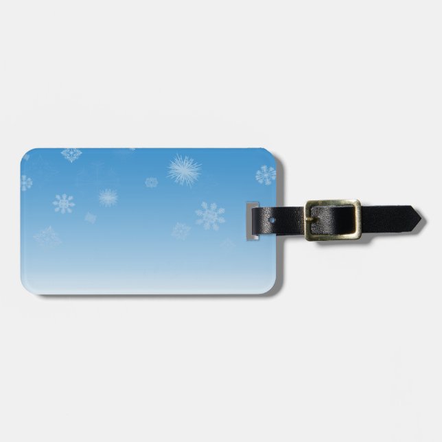 Snowfall Luggage Tag (Front Horizontal)