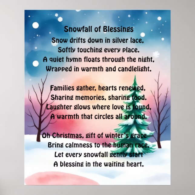 Snowfall of Blessings Poster (Front)