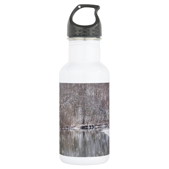 Snowfall Over Finley River Stainless Steel Water B 532 Ml Water Bottle (Front)