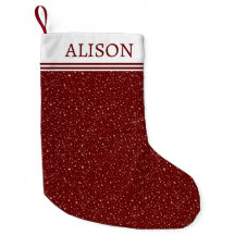 Snowfall Pattern With Monogram Holiday
