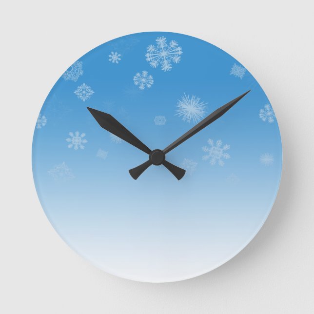 Snowfall Round Clock (Front)