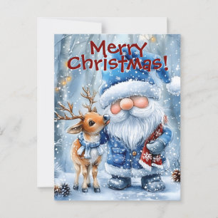 Snowfall & Scarlet Threads Postcard