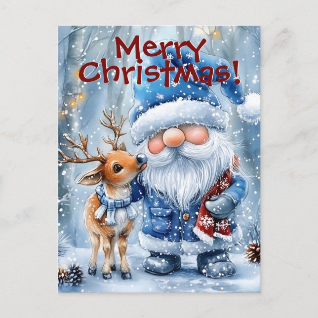 Snowfall & Scarlet Threads Postcard (Front)