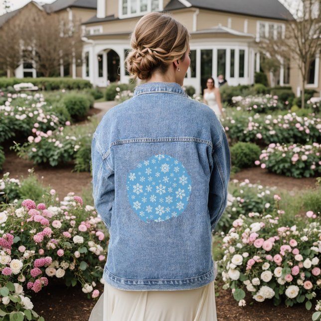 Snowfall Serenade Denim Jacket (Wedding Back)