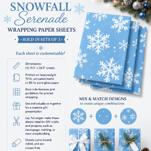 Snowfall Serenade Wrapping Paper Sheet