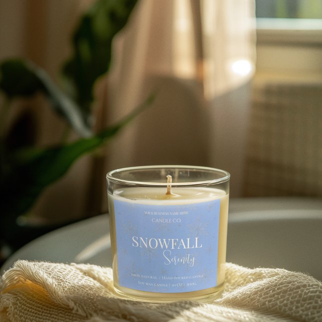 Snowfall Serenity White Tea & Jasmine Candle Label (Creator Uploaded)