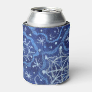Snowfall Snowflakes Snow Flakes Flurry New Year Can Cooler