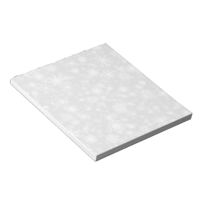 Snowfall White Notepad (Angled)