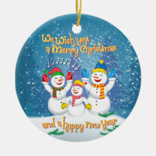 SnowFamily - Christmas & New Year Ceramic Ornament
