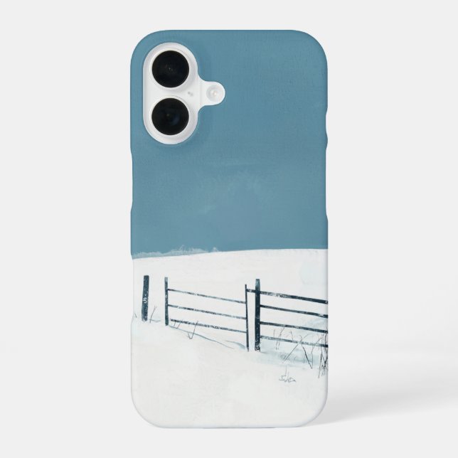 Snowfield Geometry iPhone 16 Case (Back)