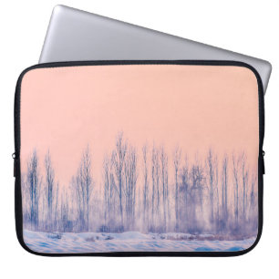 SNOWFIELD WITH DRIED TREES LAPTOP SLEEVE