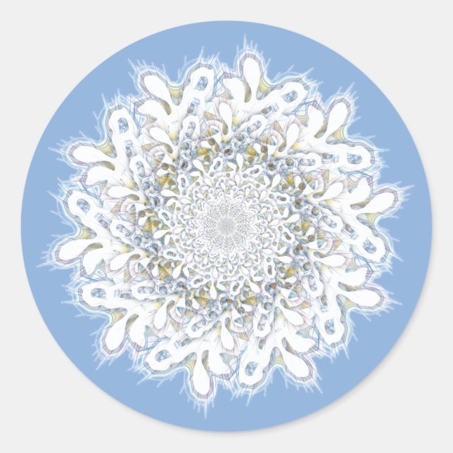 Snowflake1 Classic Round Sticker (Front)