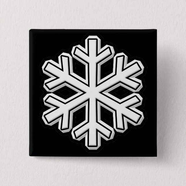 Snowflake 15 Cm Square Badge (Front)