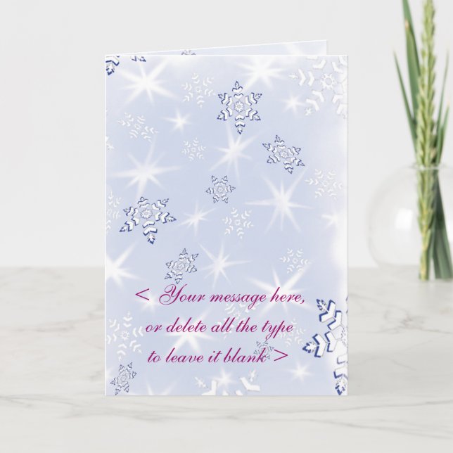 SNOWFLAKE-1 Customisable Card (Front)