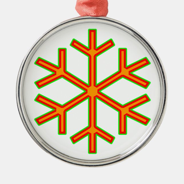 snowflake #1 metal ornament (Front)