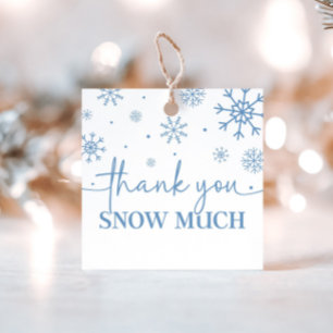 Snowflake 1st Birthday Winter Thank You Favour Tags