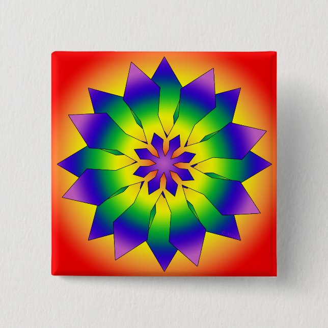 Snowflake 4444 15 cm square badge (Front)