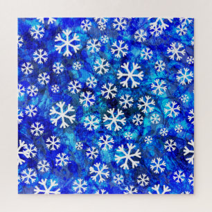 Snowflake Abstract: Vintage Seamless Pattern. Jigsaw Puzzle