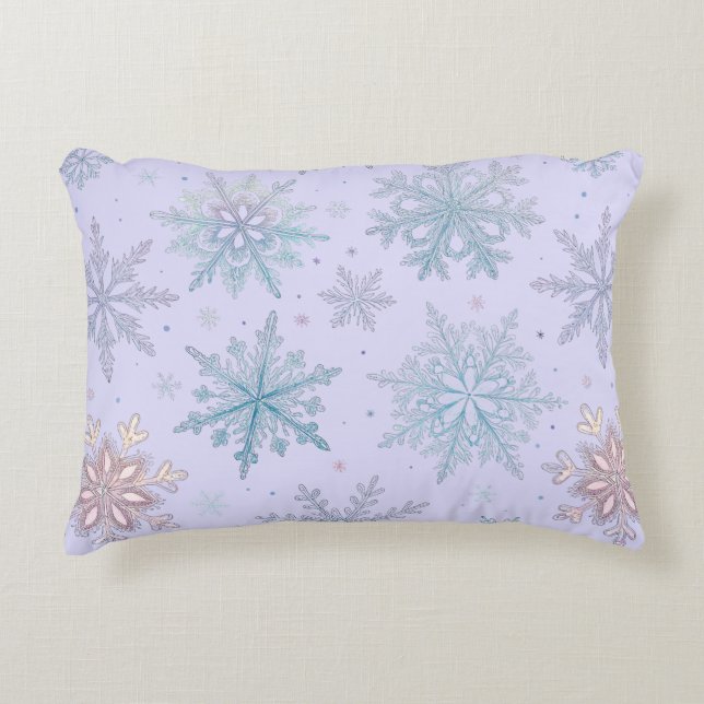 “Snowflake Accent Pillow (Front)