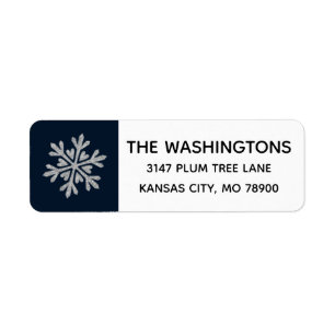 Snowflake Address Label Return Address Label