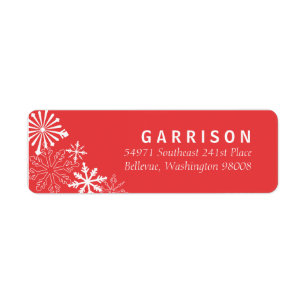 Snowflake Address Label Return Address Label