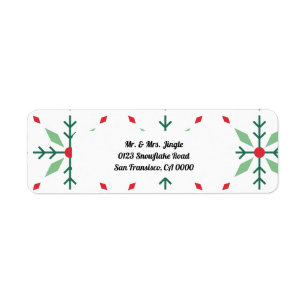 Snowflake address return address label