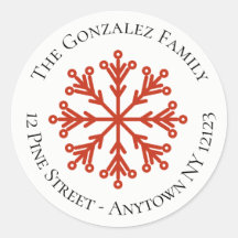 Snowflake Address Sticker