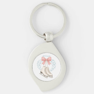 Snowflake and Ice Skates Key Ring