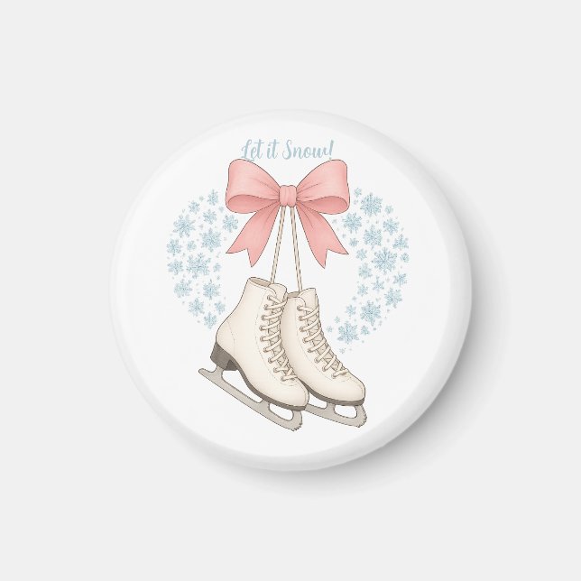 Snowflake and Ice Skates Magnet (Front)