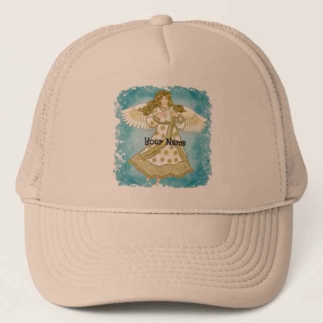 Snowflake angel  trucker hat (Front)